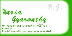 maria gyarmathy business card